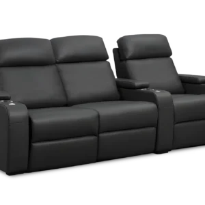 Bellagio Manual Recliner Home Theater Seating - Row of 3 Loveseat Left