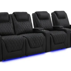Oslo Luxury Home Theater Seating - Row of 4 Loveseat Left