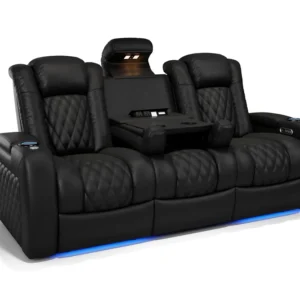 Tuscany Home Theater Seating - Row of 3 Dropdown Console