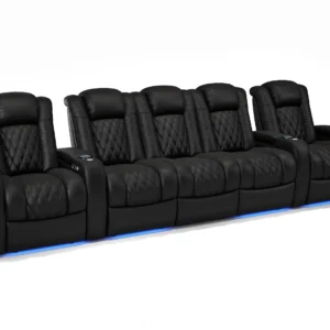 Tuscany Home Theater Seating - Row of 5 Dropdown Console