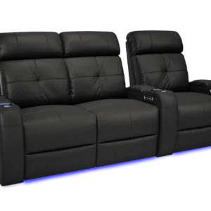 Verona Power Headrest Home Theater Seating - Row of 3 Loveseat Left