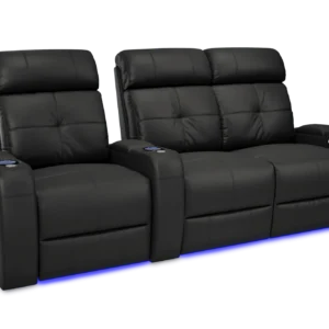 Verona Power Headrest Home Theater Seating - Row of 3 Loveseat Right
