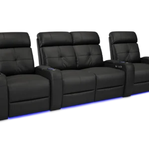 Verona Power Headrest Home Theater Seating - Row of 4 Loveseat Center
