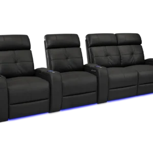 Verona Power Headrest Home Theater Seating - Row of 4 Loveseat Right